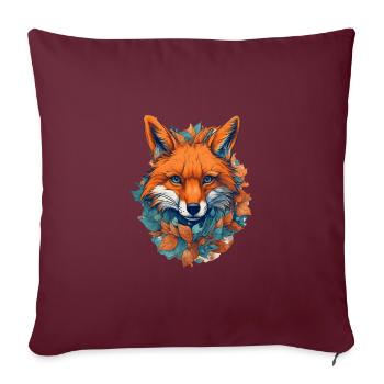 Fuchs - Sofakissenbezug 45 x 45 cm - Burgunderrot - Vorne