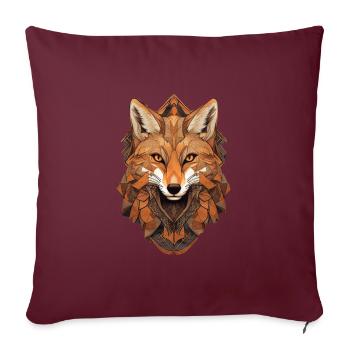Fuchs - Sofakissenbezug 45 x 45 cm - Burgunderrot - Vorne