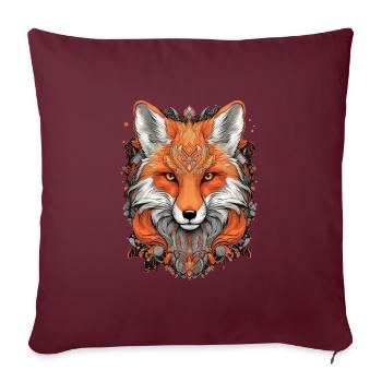 Fuchs - Sofakissenbezug 45 x 45 cm - Burgunderrot - Vorne