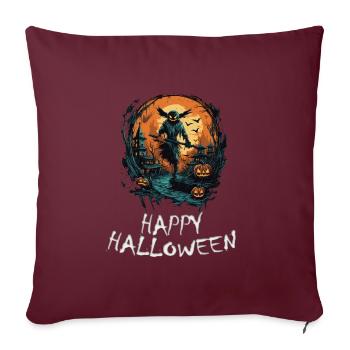 Halloween - Joyeux Halloween - Housse de coussin décorative 45 x 45 cm - bordeaux - Devant