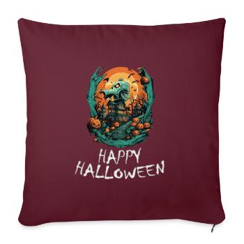 Halloween - Joyeux Halloween - Housse de coussin décorative 45 x 45 cm - bordeaux - Devant