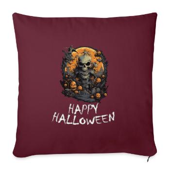 Halloween - Joyeux Halloween - Housse de coussin décorative 45 x 45 cm - bordeaux - Devant