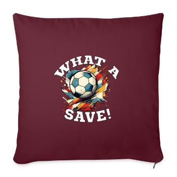 Balle de football - Quelle sauvegarde! - Housse de coussin décorative 45 x 45 cm - bordeaux - Devant