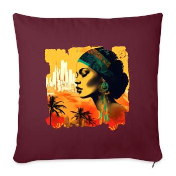 Rio de Janeiro, la célèbre métropole du Brésil - Housse de coussin décorative 45 x 45 cm - bordeaux - Devant