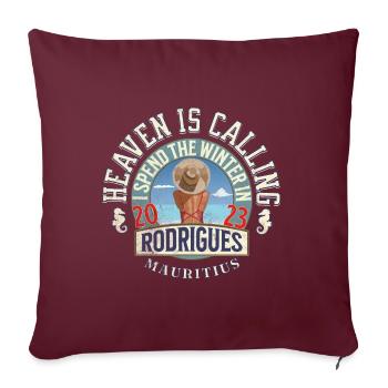 I spend the winter in Rodrigues Mauritius - Housse de coussin décorative 45 x 45 cm - bordeaux - Devant