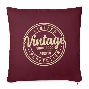 Vintage Des Années 2000 Cadeau D’anniversaire 2000 - Housse de coussin décorative 45 x 45 cm - bordeaux - Devant
