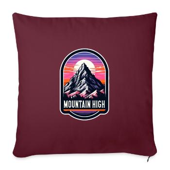 Montagne Haut - Illustration de Berg - Housse de coussin décorative 45 x 45 cm - bordeaux - Devant