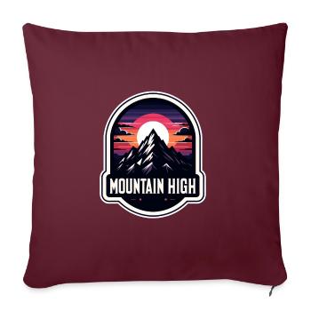 Montagne Haut - Illustration de Berg - Housse de coussin décorative 45 x 45 cm - bordeaux - Devant