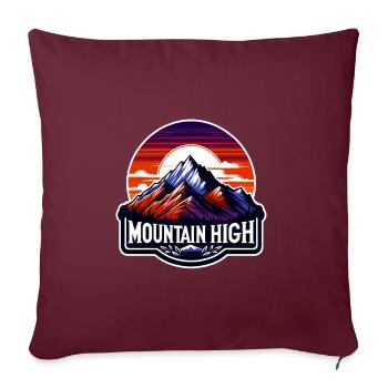 Montagne Haut - Illustration de Berg - Housse de coussin décorative 45 x 45 cm - bordeaux - Devant