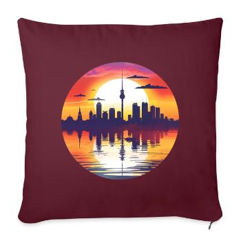 Horizon d’Iserlohn - Housse de coussin décorative 45 x 45 cm - bordeaux - Devant