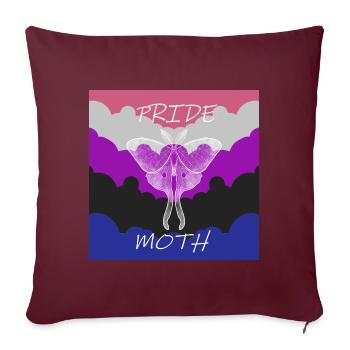 PAPILLON DE LA FIERTÉ GENDERFLUID - Housse de coussin décorative 45 x 45 cm - bordeaux - Devant