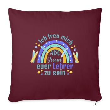 Enseignant - Housse de coussin décorative 45 x 45 cm - bordeaux - Devant