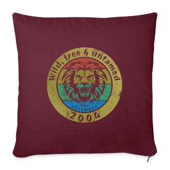 20. Geburtstag Wild, libre et indompté depuis 12/2004 - Housse de coussin décorative 45 x 45 cm - bordeaux - Devant