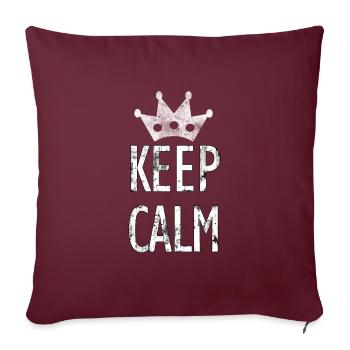 KEEP CALM - Housse de coussin décorative 45 x 45 cm - bordeaux - Devant