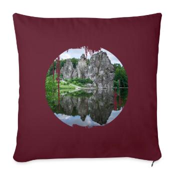 externsteine - Sofakissenbezug 45 x 45 cm - Burgunderrot - Vorne