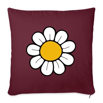 Daisy - Sofa pillowcase 17,3'' x 17,3'' (45 x 45 cm) - burgundy - Front