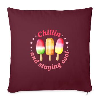 Chill Ice Cream - Sofa pillowcase 17,3'' x 17,3'' (45 x 45 cm) - burgundy - Front