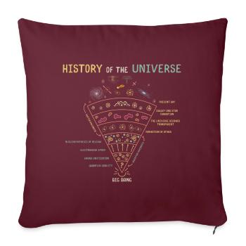 Histoire de l'Univers Astrophysique - Housse de coussin décorative 45 x 45 cm - bordeaux - Devant