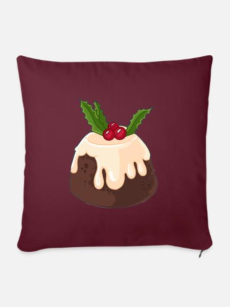 Christmas Pudding - Sofakissenbezug 45 x 45 cm - Burgunderrot