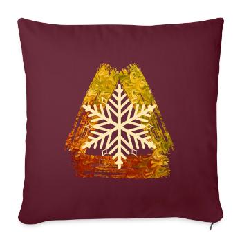 Flocon de neige E 99 - Housse de coussin décorative 45 x 45 cm - bordeaux - Devant