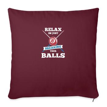 Détendez-vous au bord de la piscine Billard Bar - Housse de coussin décorative 45 x 45 cm - bordeaux - Devant