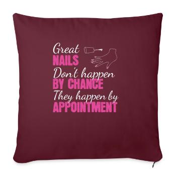 De grands ongles ne se produisent pas par hasard Nail Design - Housse de coussin décorative 45 x 45 cm - bordeaux - Devant