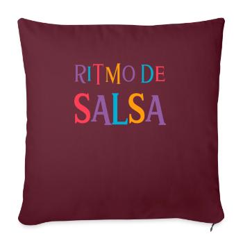 Salsa Rhythm T-shirt Danse Salsa - Housse de coussin décorative 45 x 45 cm - bordeaux - Devant