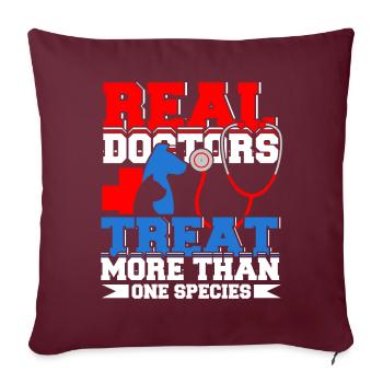 Real Doctors Veterinarian Vet Surgeon Profession - Housse de coussin décorative 45 x 45 cm - bordeaux - Devant