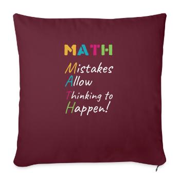 Mathe Mathematik Schule Schüler Student Geschenk - Sofakissenbezug 45 x 45 cm - Burgunderrot - Vorne