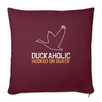 Oiseau charlatan canard poussins canard étang amoureux des animaux - Housse de coussin décorative 45 x 45 cm - bordeaux - Devant