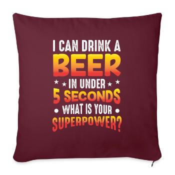 Vacances de fête de dictons à boire - Housse de coussin décorative 45 x 45 cm - bordeaux - Devant