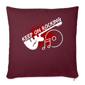 Guitare rock guitare rock guitariste - Housse de coussin décorative 45 x 45 cm - bordeaux - Devant