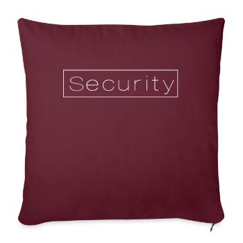 Securtity, Bodyguard, Türsteher, Aufpasser, Wärter - Sofakissenbezug 45 x 45 cm - Burgunderrot - Vorne