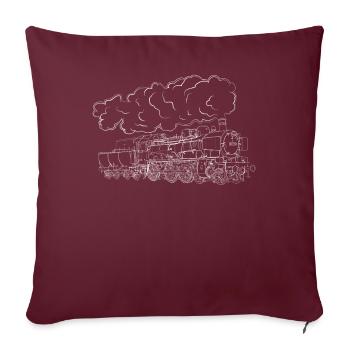 Dampflok Baureihe 38 BR 38 Preußische P8 - Sofakissenbezug 45 x 45 cm - Burgunderrot - Vorne