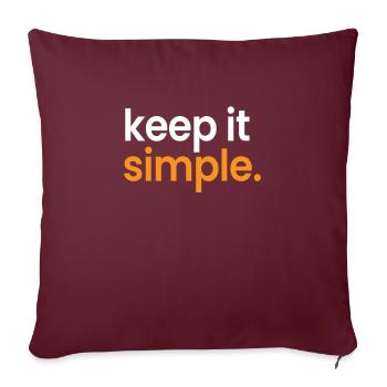 Keep It Simple Minimalism Minimalist Simple - Housse de coussin décorative 45 x 45 cm - bordeaux - Devant