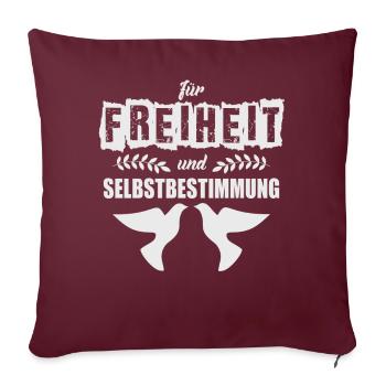 Lockdown Vaccination Quarantine Freedom - Housse de coussin décorative 45 x 45 cm - bordeaux - Devant