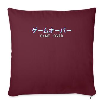 Game Over Vaporwave Aesthetic Japanese Text - Housse de coussin décorative 45 x 45 cm - bordeaux - Devant