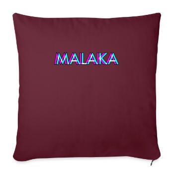 Cadeau Malaka pour les Grecs disant grec - Housse de coussin décorative 45 x 45 cm - bordeaux - Devant