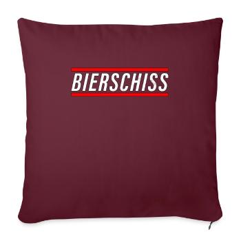 Bierschiss Sprüche Saufen Säufer Mallorca Geschenk - Sofakissenbezug 45 x 45 cm - Burgunderrot - Vorne