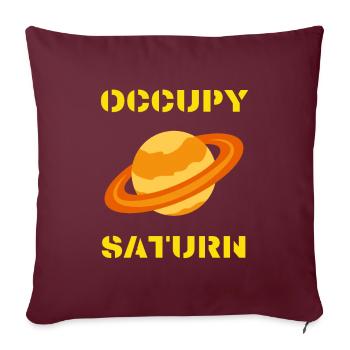 Occupy Saturn - Astronomie und Weltraum - Sofakissenbezug 45 x 45 cm - Burgunderrot - Vorne