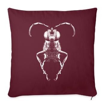 Grabwespe - Sofakissenbezug 45 x 45 cm - Burgunderrot - Vorne