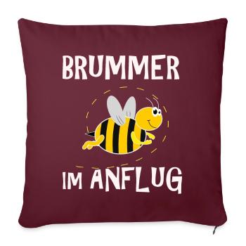 Brummer Im Anflug Pummel Hummel Imker Bienen Honig - Sofakissenbezug 45 x 45 cm - Burgunderrot - Vorne