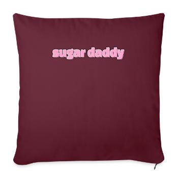 Sugar Daddy présente le rose - Housse de coussin décorative 45 x 45 cm - bordeaux - Devant