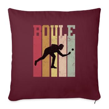 Cadeau du club de l'équipe de pétanque Boule Boccia - Housse de coussin décorative 45 x 45 cm - bordeaux - Devant