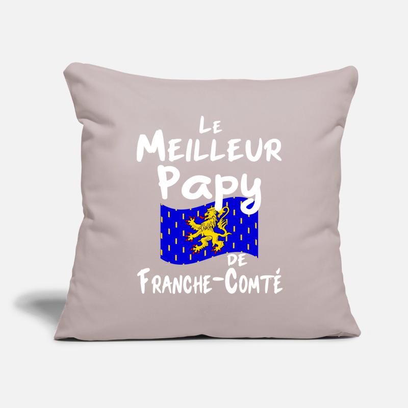 Le Meilleur Papy de Franche-Comté Housse de coussin décorative 45 x 45 cm