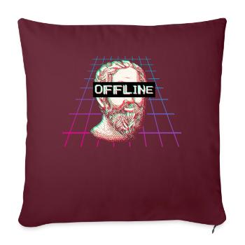 Plato Philosophy Vaporwave Offline Gift - Housse de coussin décorative 45 x 45 cm - bordeaux - Devant