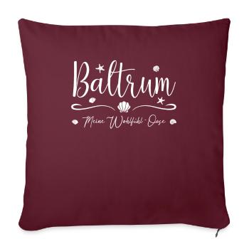 Mon de bien-être - Baltrum Island - Housse de coussin décorative 45 x 45 cm - bordeaux - Devant
