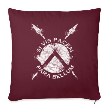 Si Vis Pacem Para Bellum - Sparta - Sofakissenbezug 45 x 45 cm - Burgunderrot - Vorne