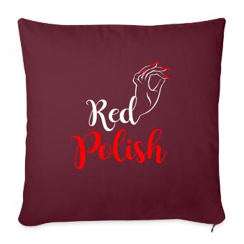 Red Polish Fingernägel Maniküre Nailart - Sofakissenbezug 45 x 45 cm - Burgunderrot - Vorne