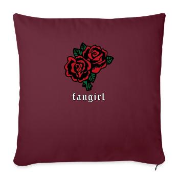 Fangirl Soft Grunge Aesthetic Rote Rose Geschenk - Sofakissenbezug 45 x 45 cm - Burgunderrot - Vorne